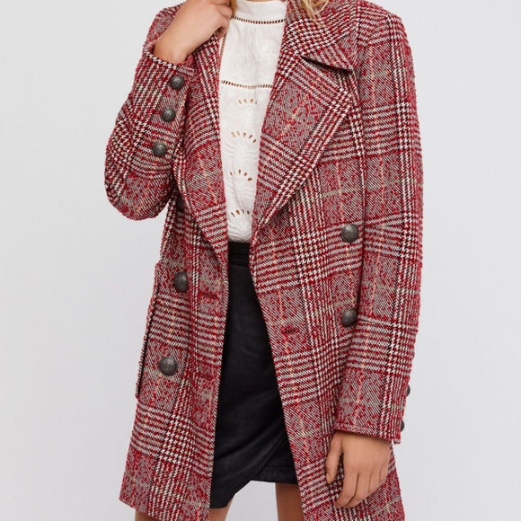 Coat Free People Naiomi Check Plaid