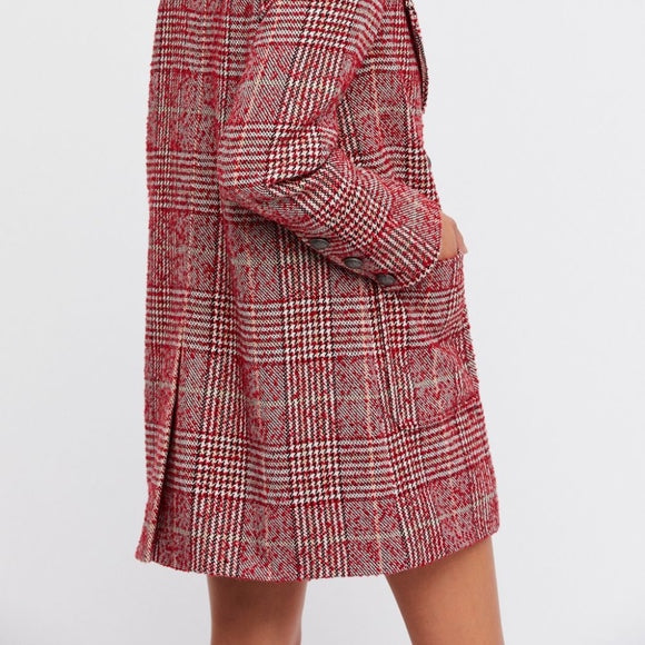 Coat Free People Naiomi Check Plaid